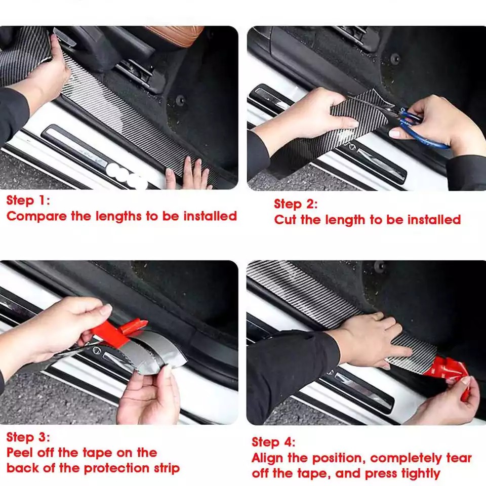 NẸP DÁN CAO SU VÂN CARBON CAO CẤP CHỐNG TRẦY XƯỚC