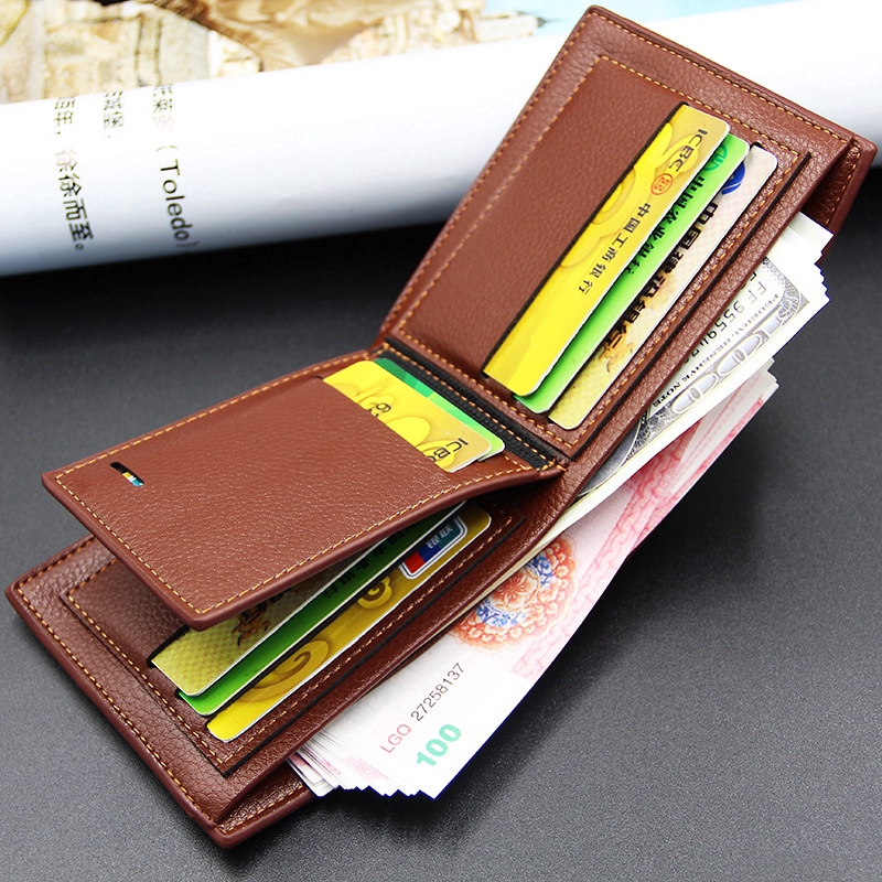 VERSDO Men's Leather Wallets Short Soft PU Leather Wallets