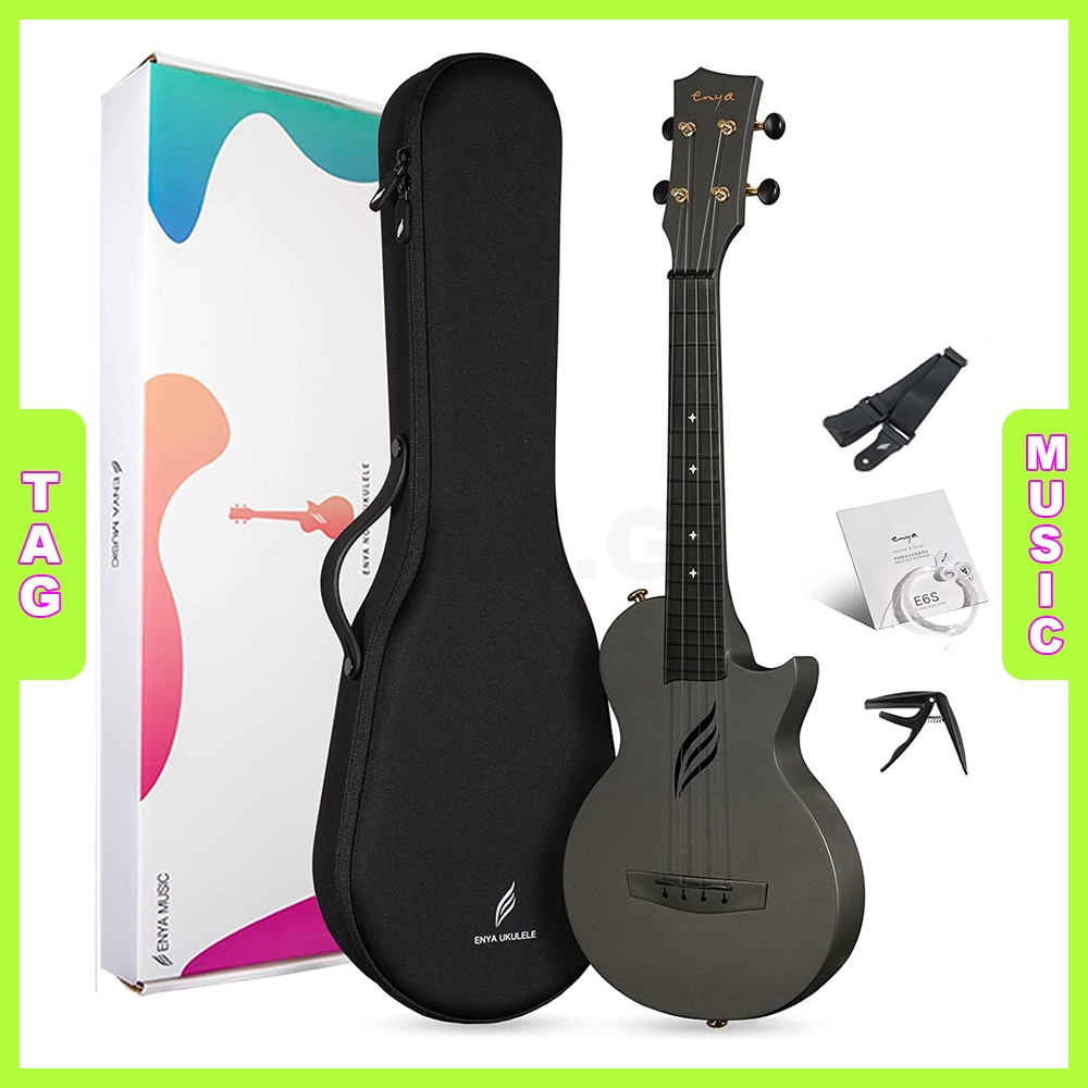 Đàn Ukulele Enya Nova U màu đen chính hãng đầy đủ phụ kiện