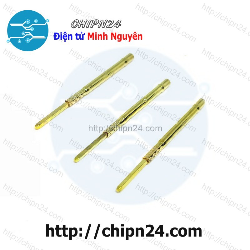 [3 CÂY] Vỏ Kim test mạch P75-2W(R75-2W), dài 16.5mm, đường kính đầu 0.64mm, đường kính thân 1.02mm, trở kháng 50mΩ, 3A
