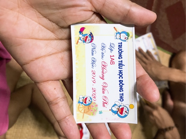 Nhãn Vở In Hình Bé