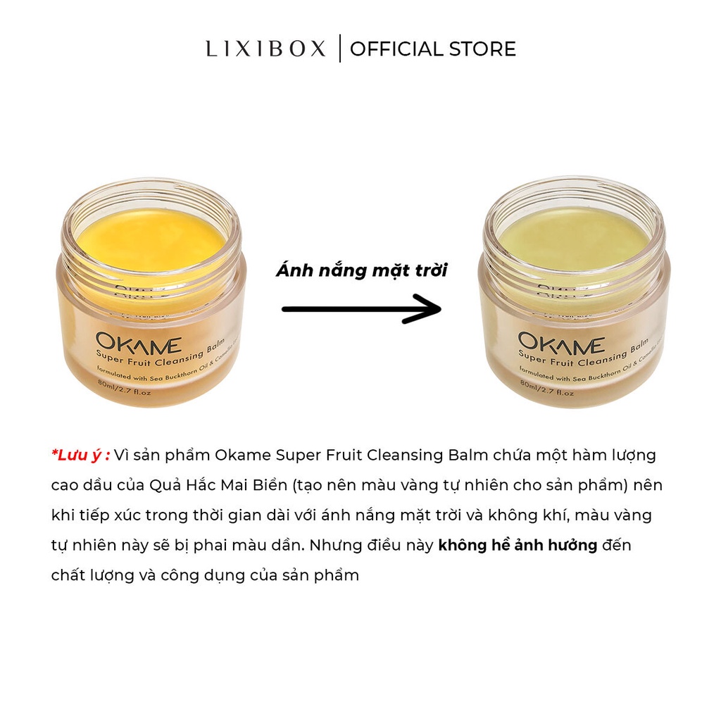[HB Gift] Sáp Tẩy Trang fullsize cho da nhạy cảm và mẹ bầu Okame Super Fruit Cleansing Balm - 80ml