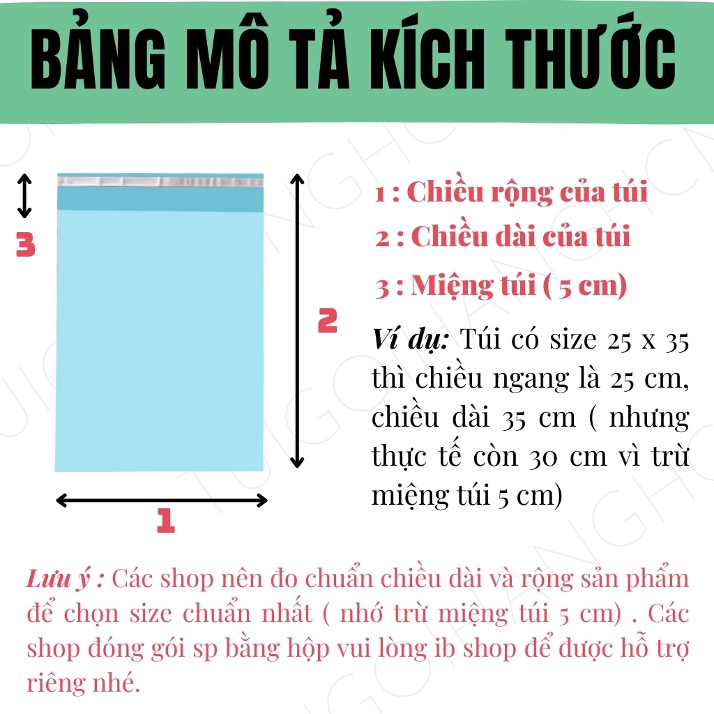 Túi Gói Hàng Các Size 20x30, 25x35, 28x42 Màu Hồng Pastel, Hồng Phấn Cuộn 100 túi - Tuigoihanghcm