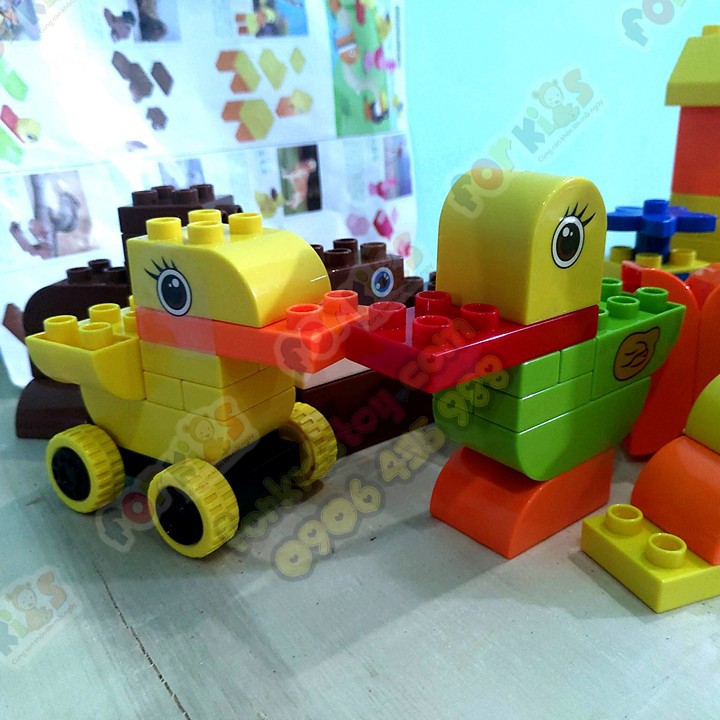 Mô hình lắp ráp con vật, Lắp ráp mô hình, 137 chi tiết công viên động vật, đồ chơi cho bé