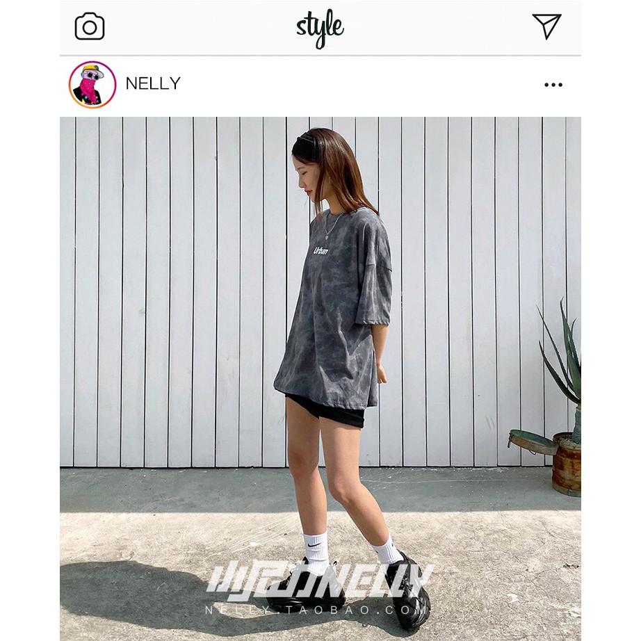 Áo thun áo phông Nelly oversize loang Urban