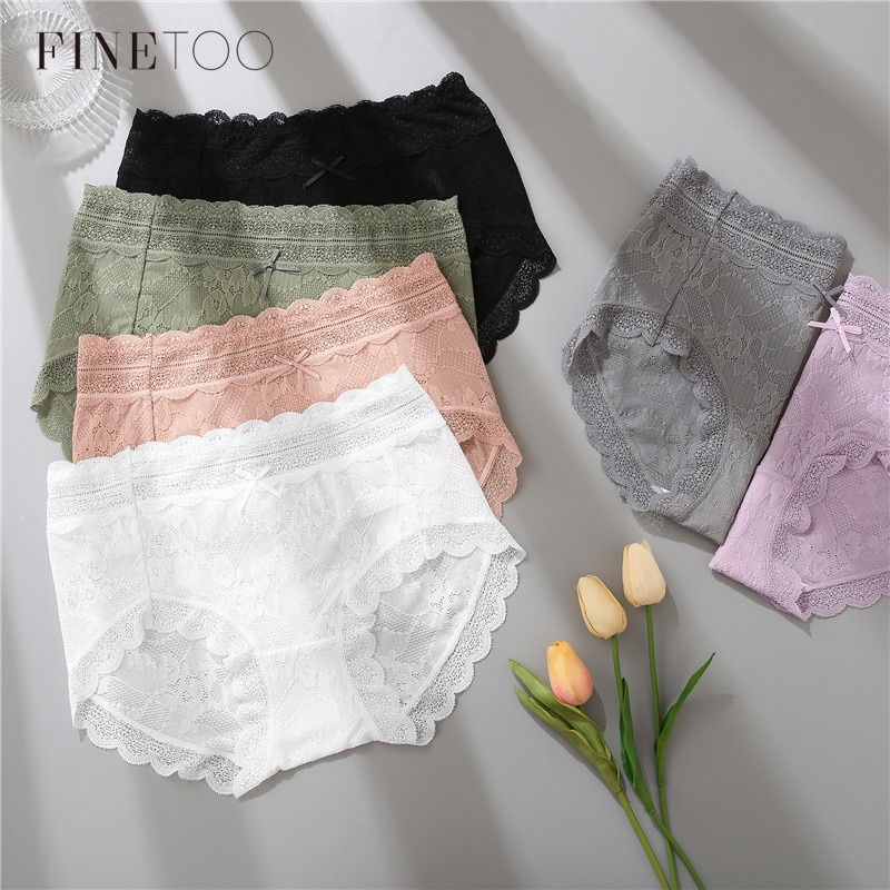 FINETOO Quần Lót Ren Hoa Thoáng Khí Gợi Cảm Cho Nữ
