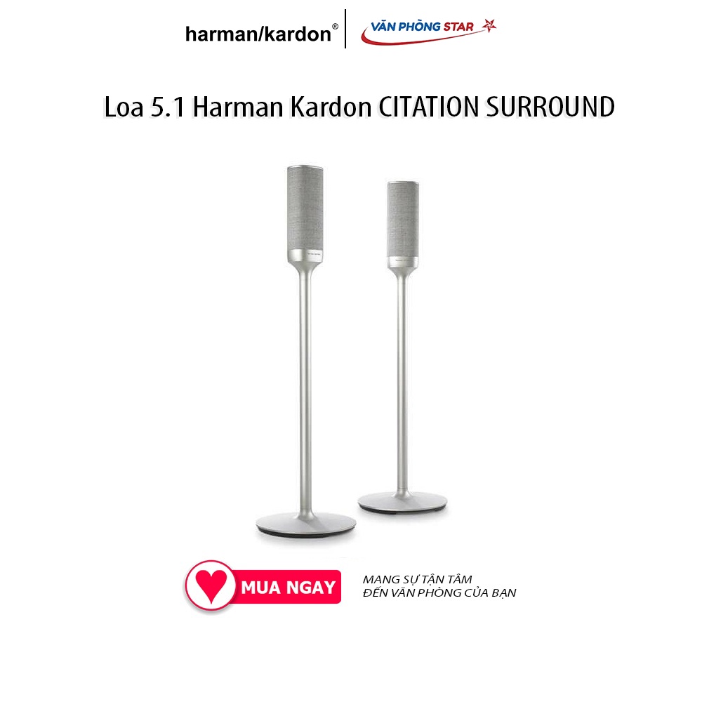 Loa 5.1 Harman Kardon CITATION SURROUND Công suất tổng 100W Số channel 5.1 Đường vào âm thanh: Wifi chính hãng