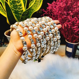 Cài Tóc Đính Hạt Lấp Lánh Kiêu Sa Phong Cách Hàn Quốc