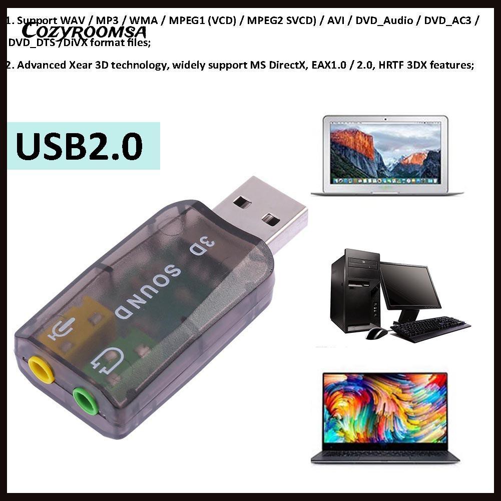 Usb Chuyển Đổi Âm Thanh 3d 5.1 Ch Cho Máy Tính Laptop Notebook | BigBuy360 - bigbuy360.vn