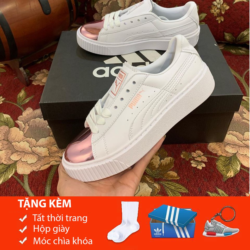 [Free Ship+Tặng Quà] Giày Pumaaa Mũi Hồng Nữ