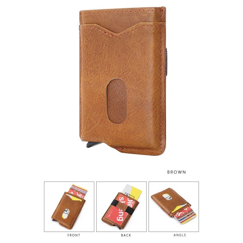 Ví Đựng Thẻ ID / Danh Thiếp Chống RFID Phong Cách Vintage Cho Nam