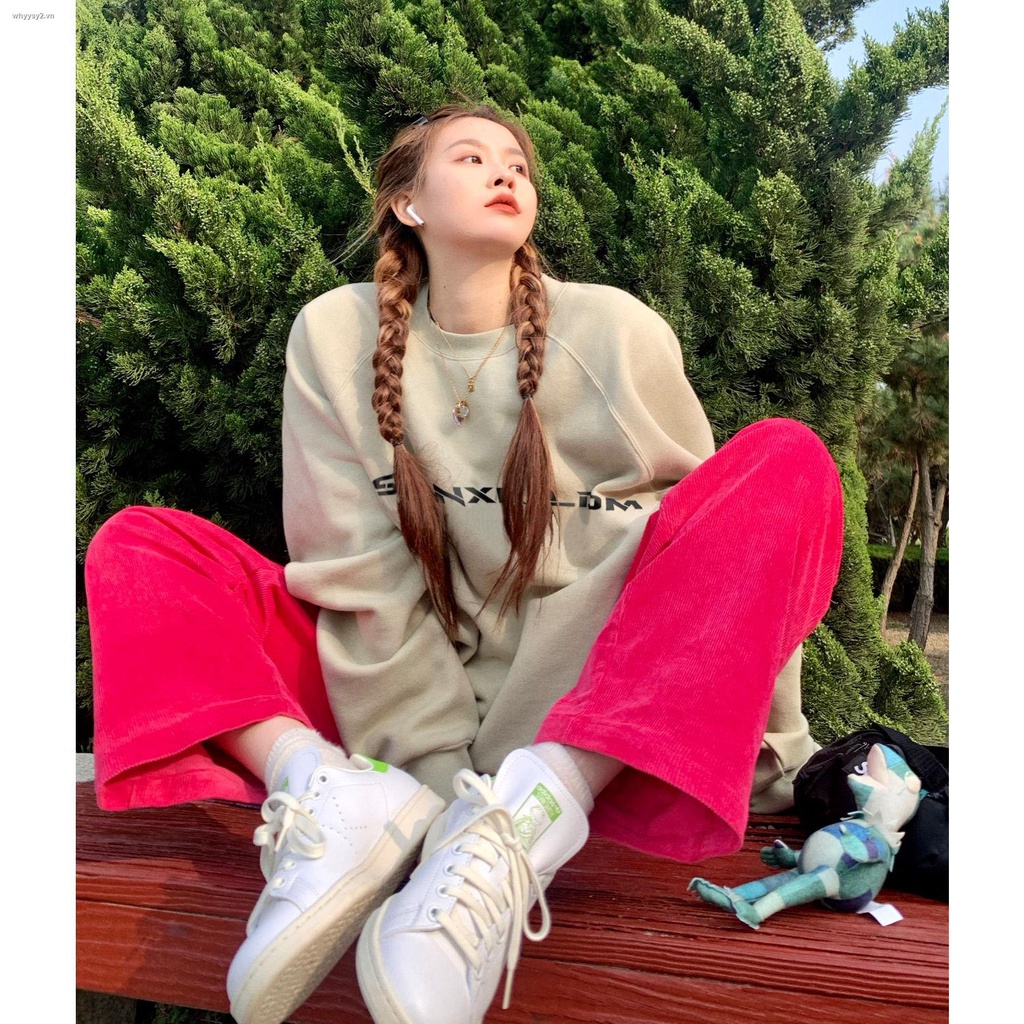 Áo Sweater Tay Dài Cổ Tròn Dáng Rộng In Họa Tiết Thời Trang Xuân Thu Cho Nữ | BigBuy360 - bigbuy360.vn