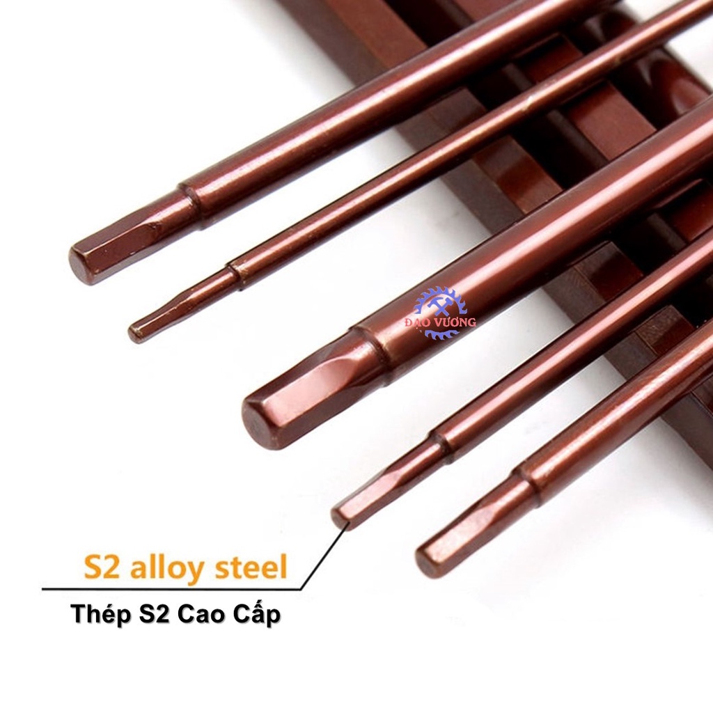 1 Đầu bắn vít lục giác dài 100mm Kapusi K-7185 1.5 - 8.0mm | Chuôi cắm: lục giác 6.35mm tiện lợi cho mọi loại khoan