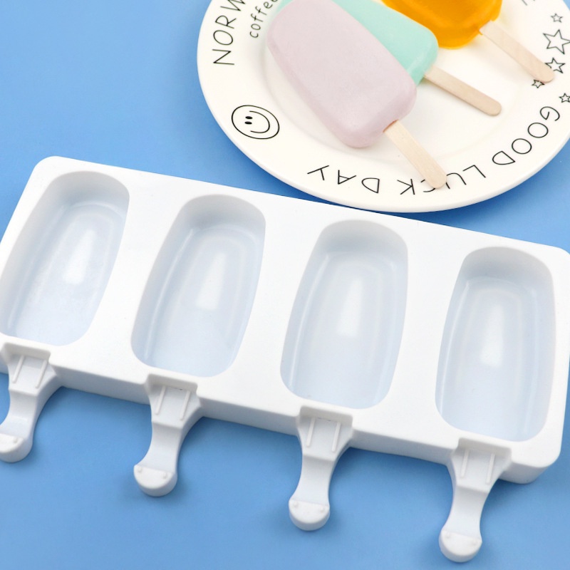 Khuôn Làm Kem 4 Lỗ Bằng Silicone DIY