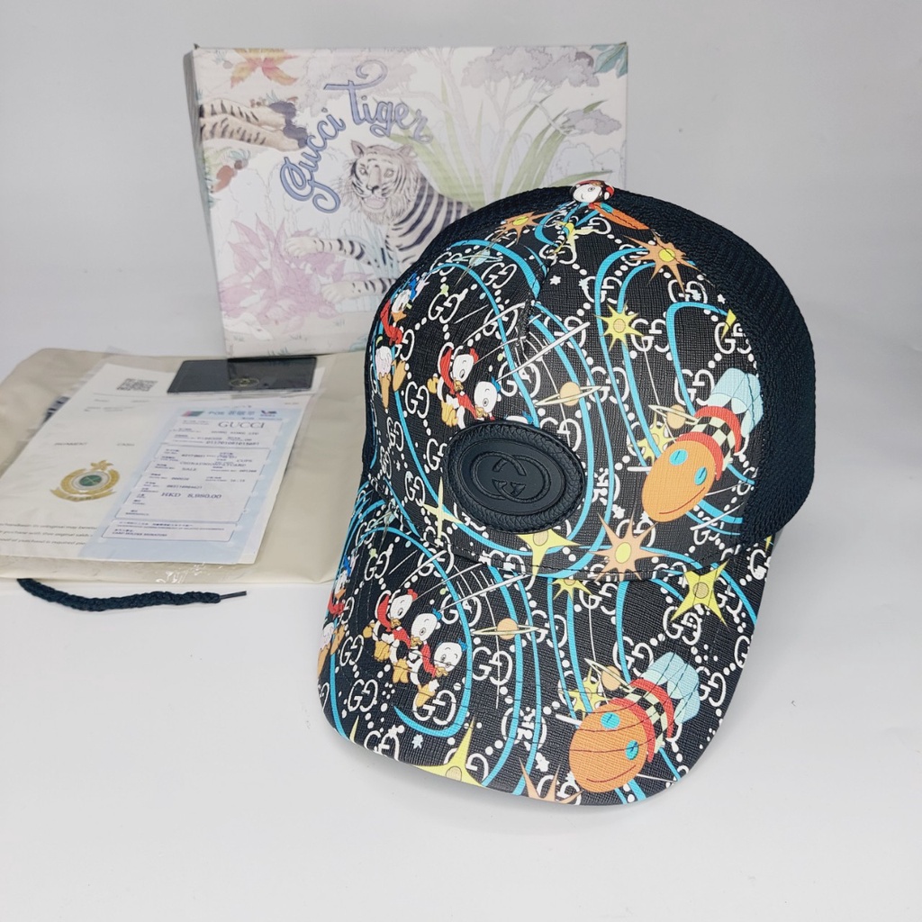 Nón kết gc , Mũ lưỡi trai Gc vịt phối lưới mềm logo da full box hộp cực đẹp