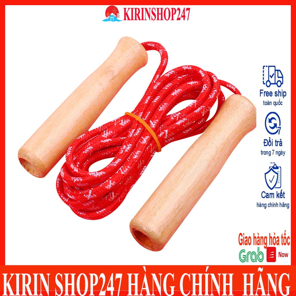 Dây Nhảy Thể Dục Thể Thao Có Tay Cầm Bằng Gỗ Dài 2m