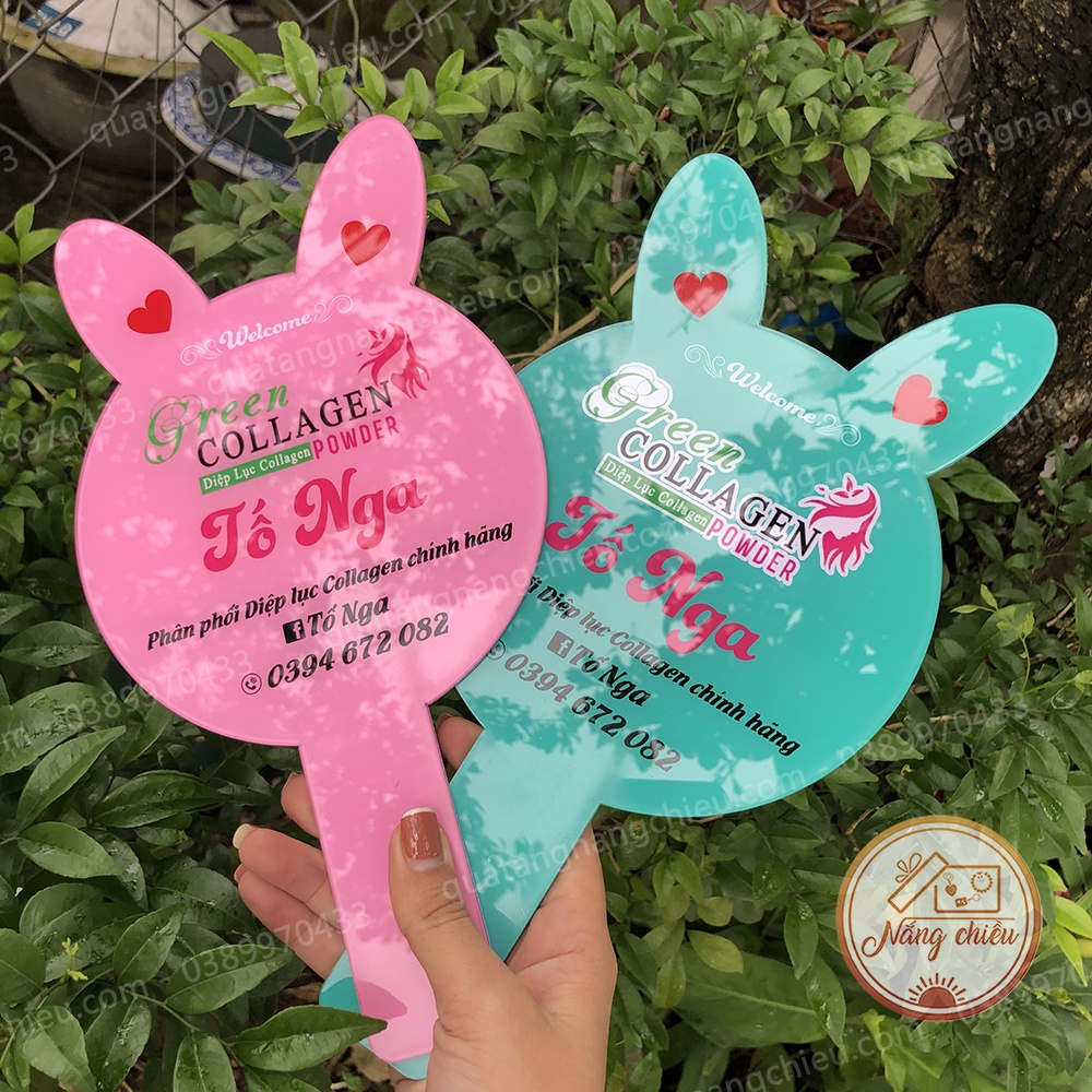 Bảng mica cầm tay chụp ảnh sản phẩm tiện lợi cho chị em bán hàng - Mẫu tai thỏ xinh xắn