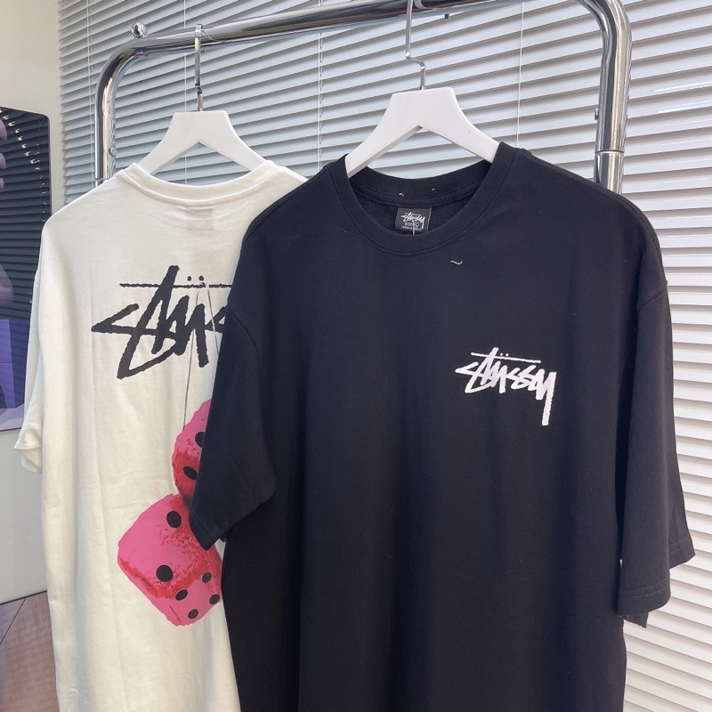 ⚡️ - Áo Tee Stussy Fuzzy Dice Tee Smoke/Black,áo phông Stussy, Áo thun Stussy