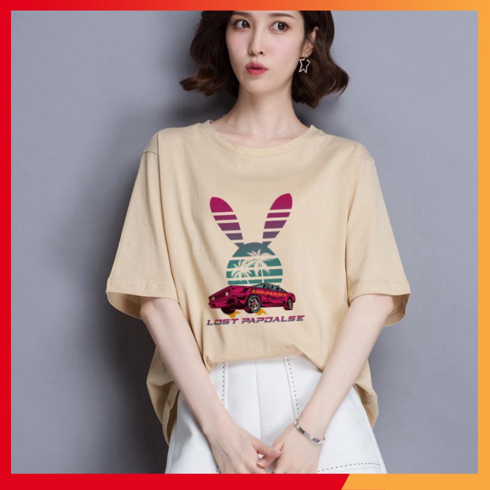 Áo Thun Tay Lỡ In Nhiệt Lost Papdalse form Unisex nam nữ phong cách Ulzzang - ATIN65 HaHo Fashion Áo Quần Giá Rẻ Bền Đẹp | BigBuy360 - bigbuy360.vn