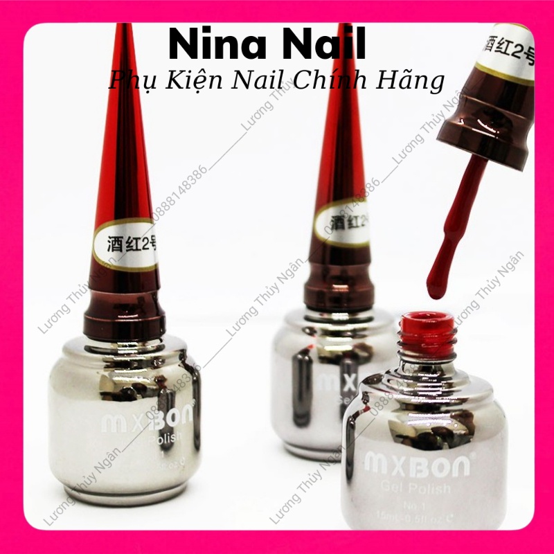 Sơn Gel Mxbon 6 Màu Đỏ Đẹp Siêu Hot Chính Hãng Chai 15ml