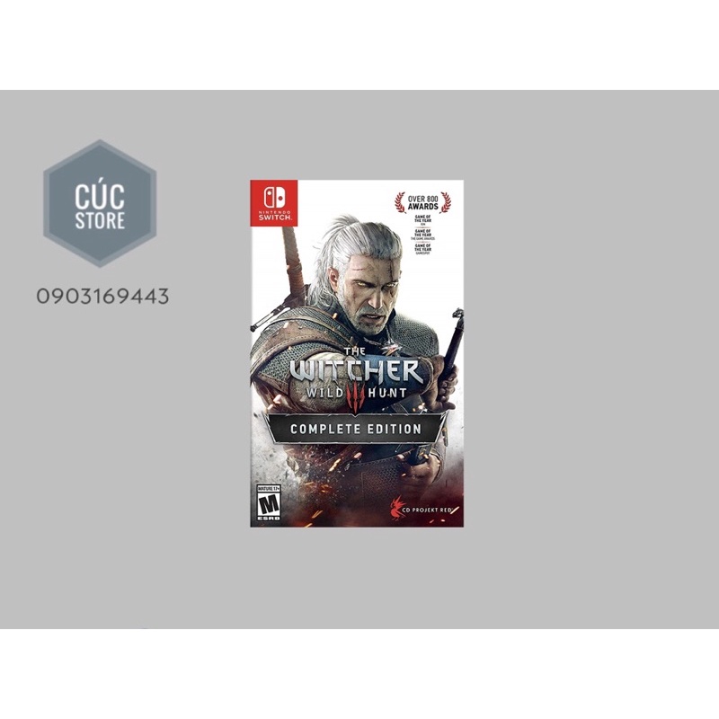 Đĩa chơi game SWITCH: The Witcher 3 Wild Hunt Completed edtion