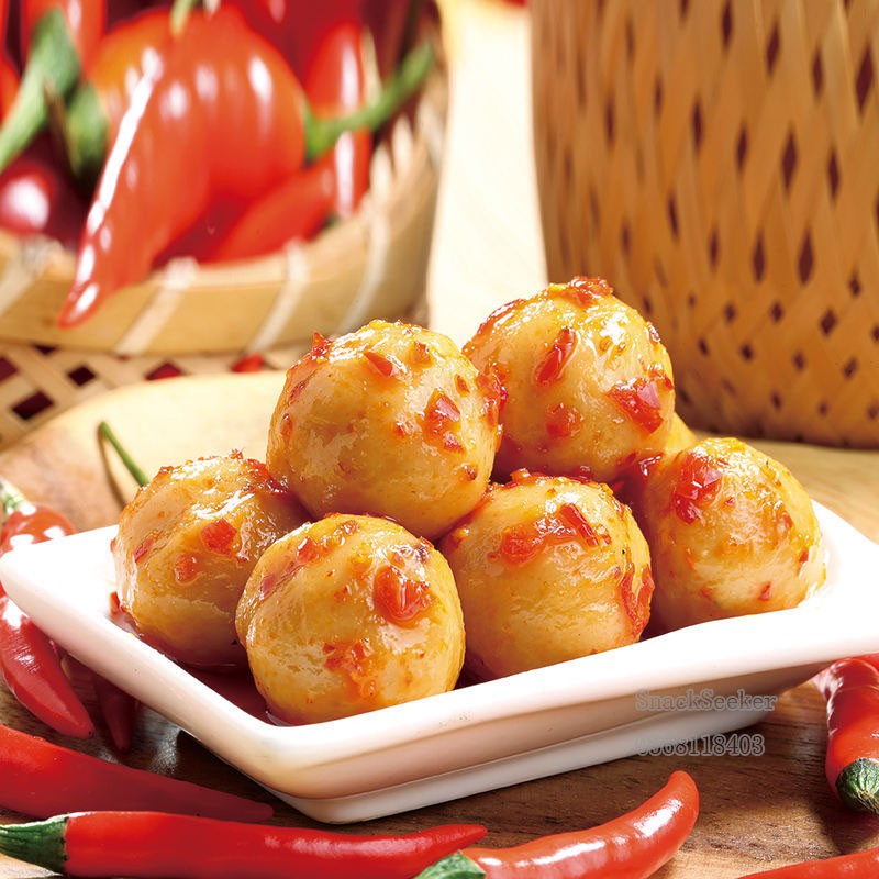 Chả Cá Viên Tẩm Vị Cay Siêu ngon- Chả cá đặc sản Hồ Nam- Đồ ăn vặt Trung Quốc- SNACKSEEKER | BigBuy360 - bigbuy360.vn