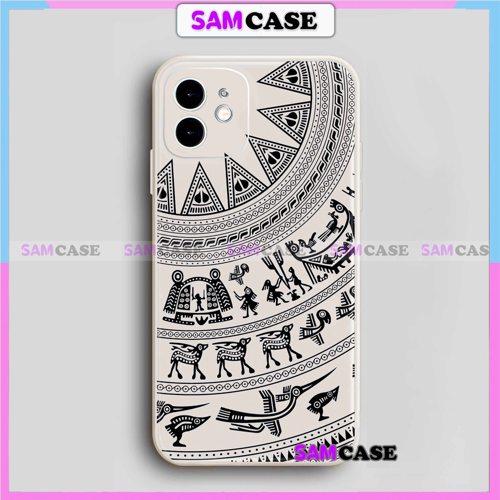 Ốp lưng iPhone cạnh viền vuông silicon mềm dẻo bảo vệ camera cho 6/6s/7/8/X/XS/XR/11/12/13 Pro Plus Max mẫu Trống đồng