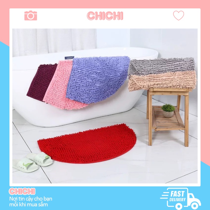 Thảm lau chân san hô bán nguyệt cao cấp chống trượt thấm nước nhà tắm nhà bếp phòng khách ChiChi TC02