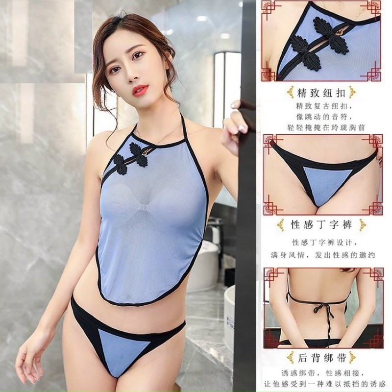 SET ÁO YẾM XANH KÈM CHIP COSPLAY CÔ GÁI NÔNG THÔN ( MSV26 ) | BigBuy360 - bigbuy360.vn