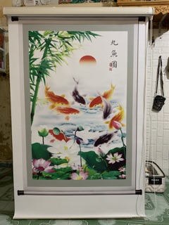 Rèm cuốn in tranh 3D, 5D cản sáng 100%