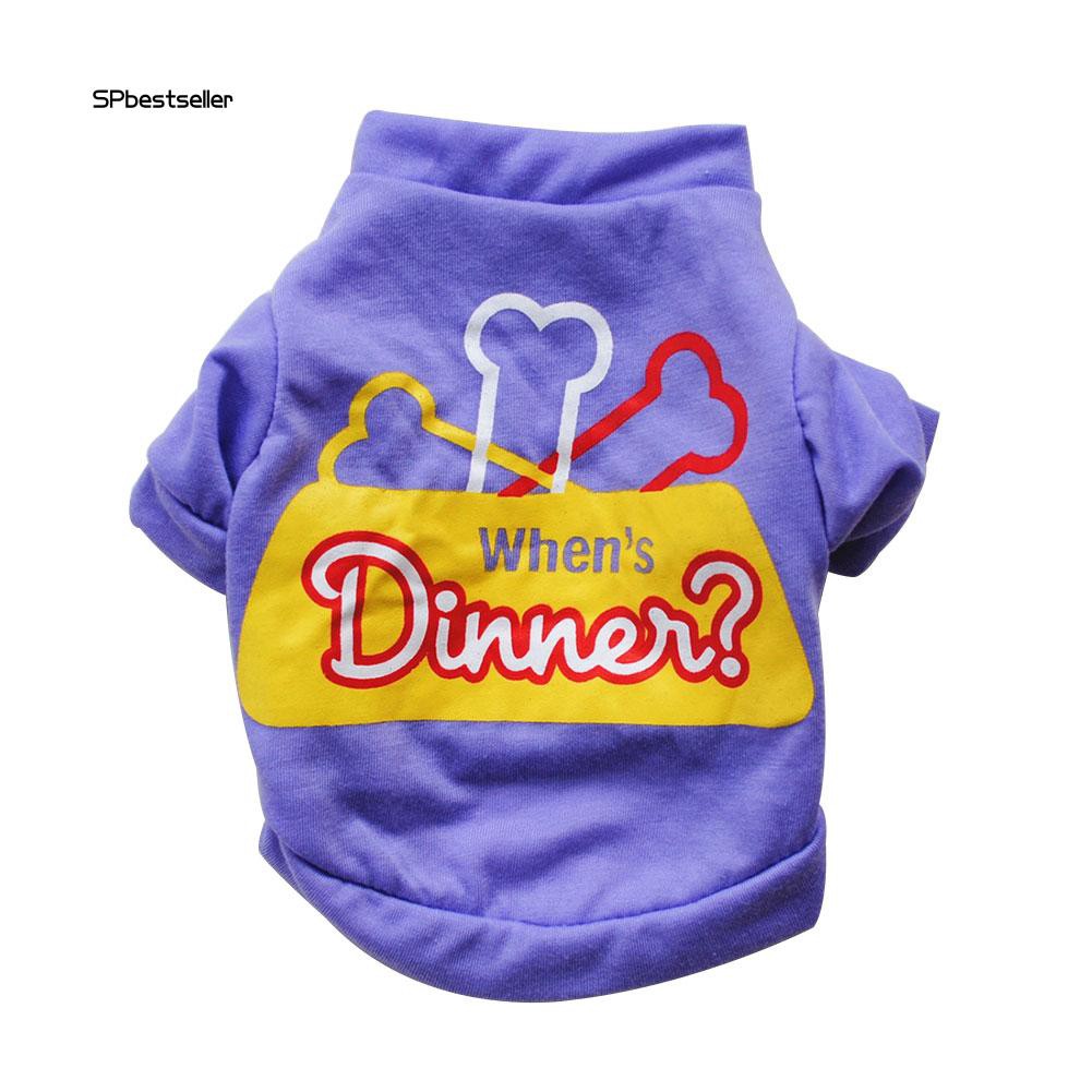 Áo in chữ/hình khúc xương đáng yêu dành cho thú cưng