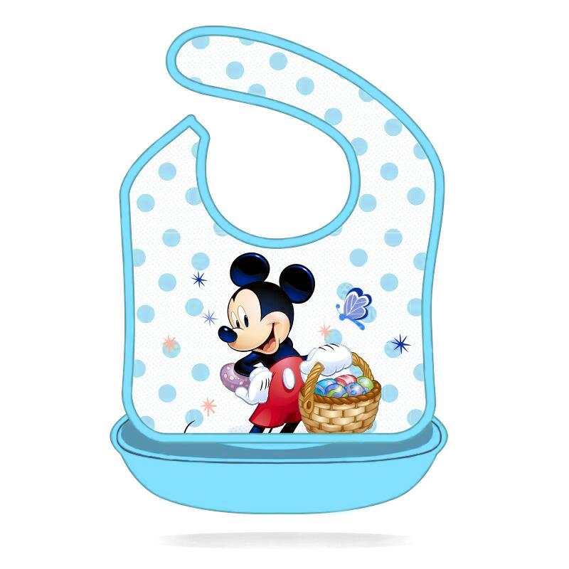 Disney bé ăn cơm yếm có thể rửa sạch không thấm nước bé BB đồ ăn Phụ kiện túi đựng nước bọt trẻ em miễn phí mùa xuân và 