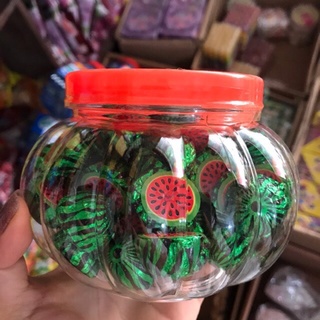 [ Hàng Date Mới] Kẹo socola hình quả dưa hấu ( lọ khoảng 50 cái )