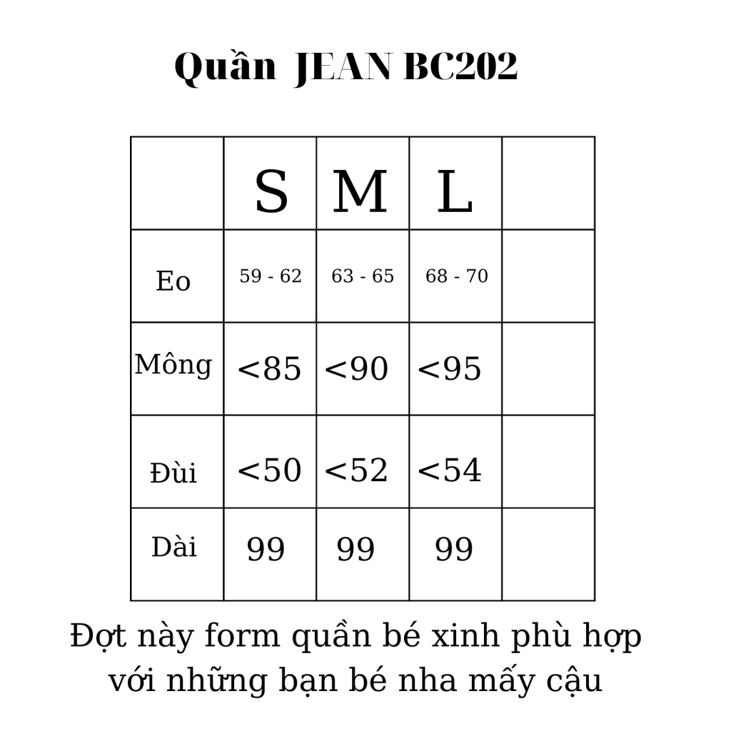 Quần Jean Nữ Ống Suông Dài màu xanh nhạt có Nút điều chỉnh eo ( ống rộng vừa) BC202