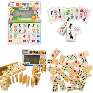 Combo Cờ Domino gỗ Sở thú& Domino Nhất lục