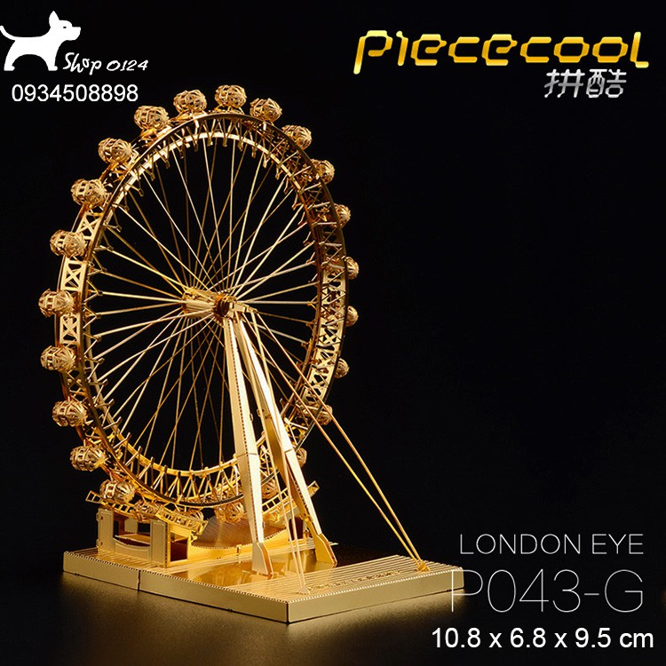 Đồ chơi lắp ghép mô hình 3D bằng thép London eye Piececool