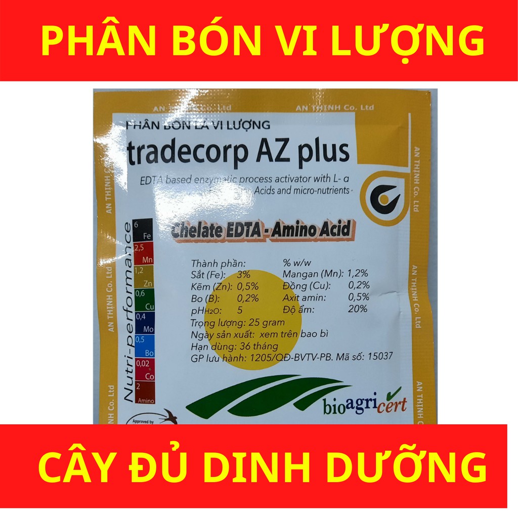 Phân bón vi lượng cho hoa hồng - Amino AZ Plus bổ sung vi lượng sắt, mangan, đồng, kẽm thiết yếu cho cây trồng