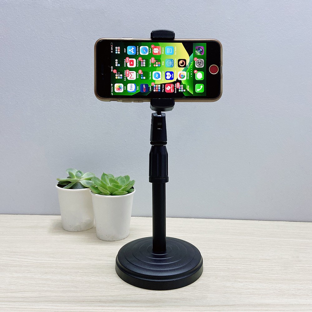 Giá Đỡ Điện Thoại Livestream, Giá Đỡ Đa Năng Để Bàn Khung Thép Chắc Chắn Ổn Định Xoay 360 Độ - Bảo Hành 12 Tháng