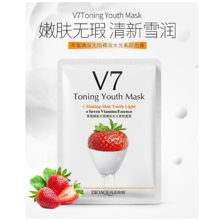 Mặt nạ giấy - BIOAQUA V7 TONING YOUTH MASK