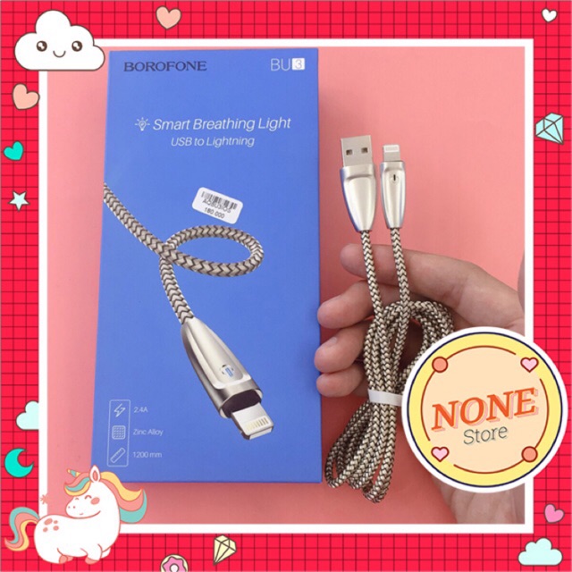 Cáp sạc Lightning-Micro-TypeC Borofone BU3-Sạc Chính Hãng-Chất Lượng Cao