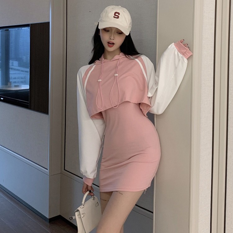 Set ulzzang hán phục áo tay rộng và váy hoa S M L