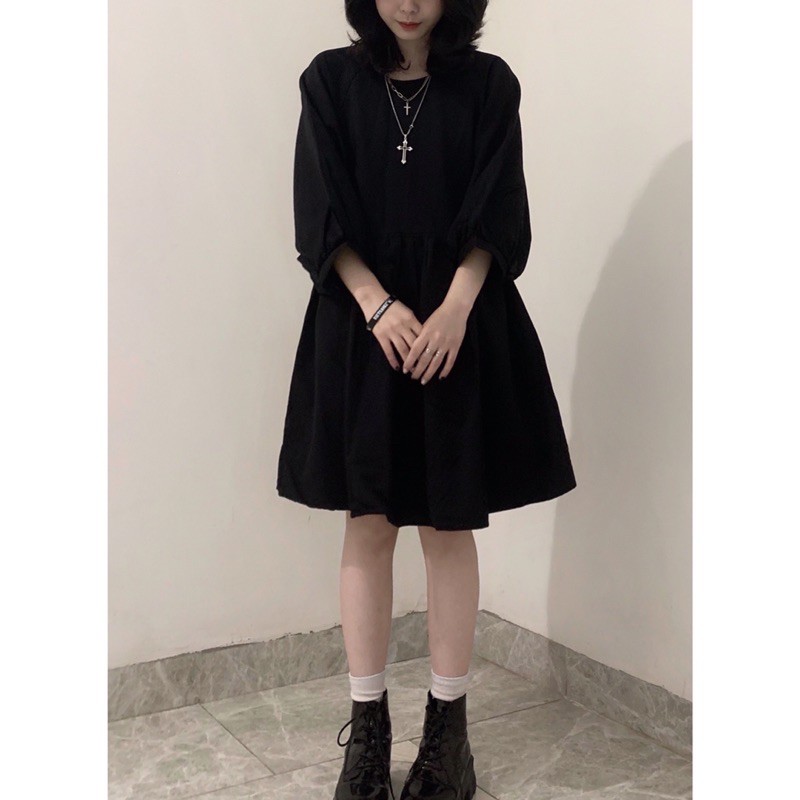 [Mã SKAMA06 giảm 8% tối đa 50K đơn 250K] Đầm babydoll phồng cotton Hàn dày dặn, thoáng mát | BigBuy360 - bigbuy360.vn