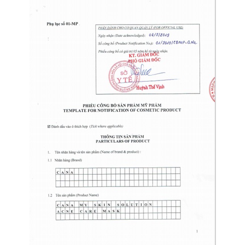 Mặt Nạ Tràm Trà Chăm Da Mụn Hàn Quốc Cana My Skin Solution Acne Care | Thế Giới Skin Care