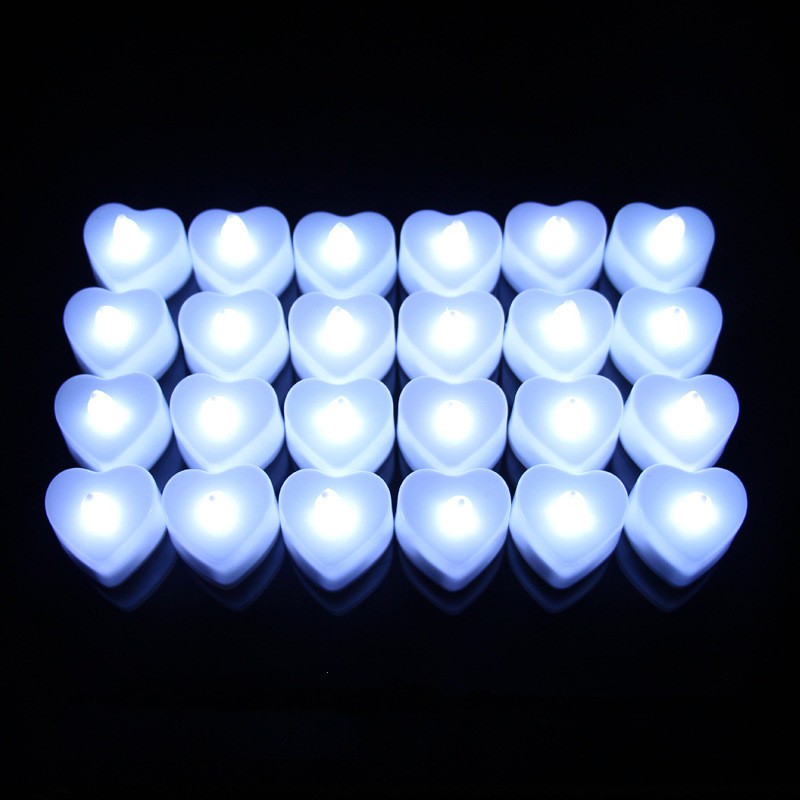 Đèn Led Nến Hình Trái Tim Làm Từ Nhựa Dùng Trang Trí Tiệc Tùng / Sinh Nhật