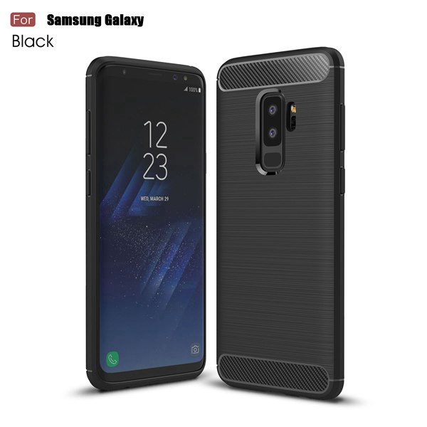 Ốp điện thoại họa tiết sợi cacbon cho Samsung S8 S9 Plus Note 8 9 7 J4 J6 J8 A6 A8 2018