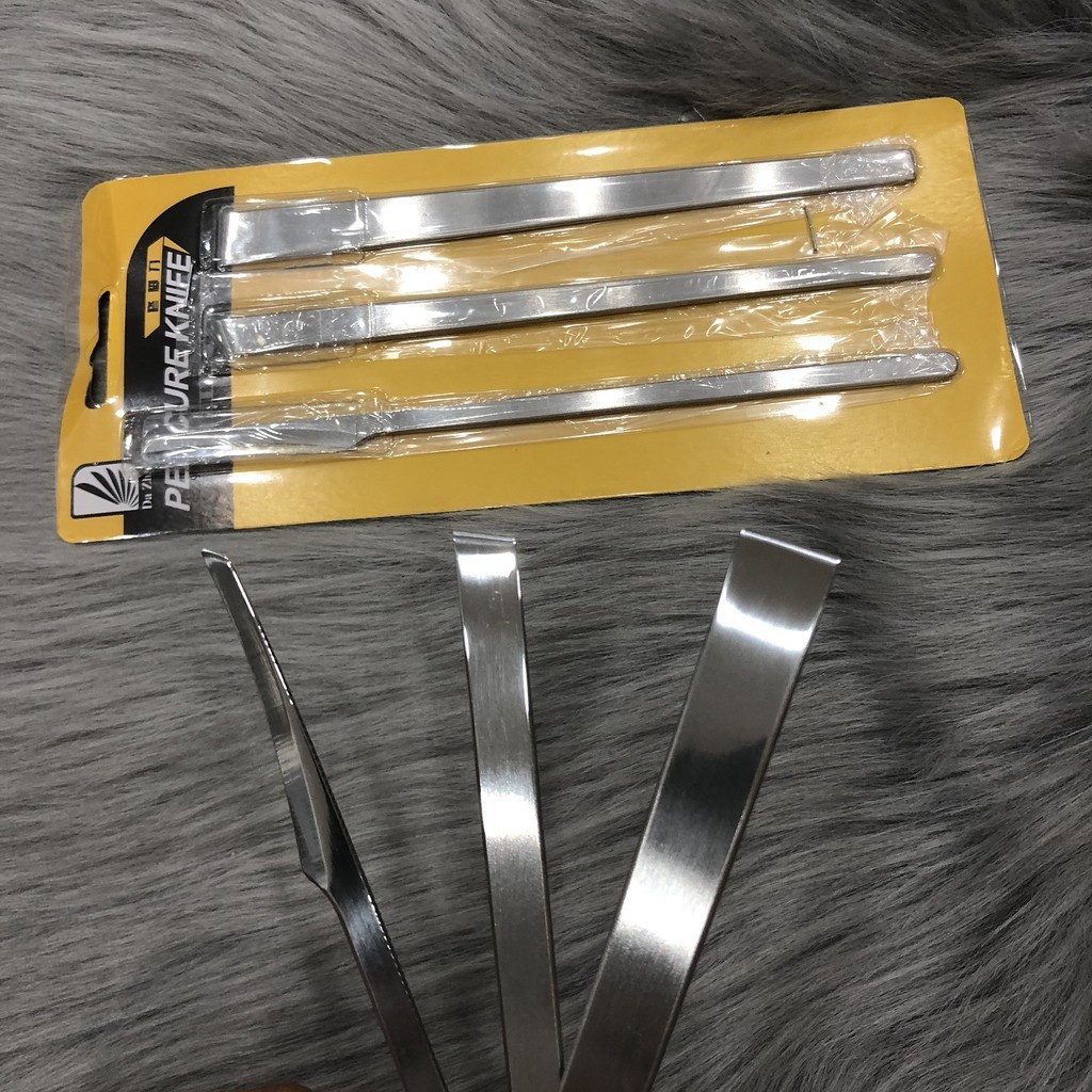 Bộ Dao Lấy Khóe Móng Chân, Lưỡi Dao INOX Sắc Loại Bỏ Da Dư Thừa, Vệ Sinh Móng hiệu Quả, Cạo Chai Chân, Gồm 3 Món Đồ
