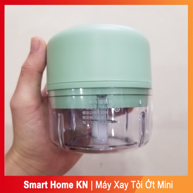 Máy xay tỏi ớt mini cầm tay đa năng sạc bằng điện - Máy xay sinh tố đa năng cầm tay mini 300ml