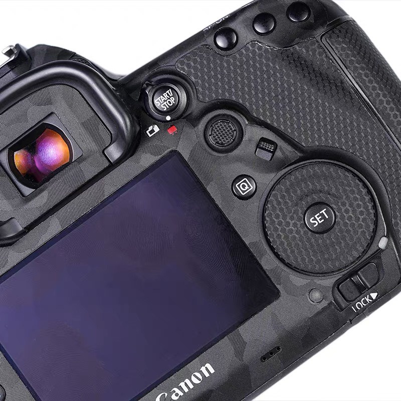 Miếng Dán Skin Máy Ảnh 3M - Mẫu Camo đen vân nổi - Cho máy ảnh Canon 5D/ 5D2/ 5D3/ 5D4/ 6D/ 6D2/ 1DX...