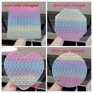 Unique color changing 20cm bubble squeeze toy to relieve stress