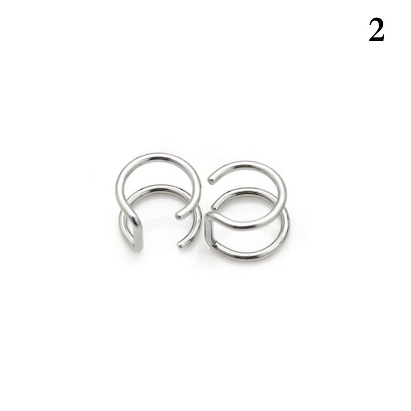 Khuyên Tai/Mũi Giả Màu Bạc Không Xỏ Lỗ C5X3
